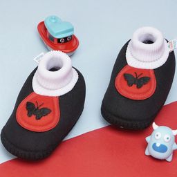 NESKA MODA Black Cotton Booties-44