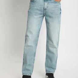 BENE KLEED Blue Cotton Relaxed Fit Solid Jeans-image-45