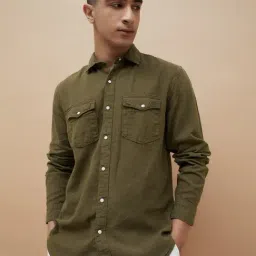 Forca By Lifestyle Brown Regular Fit Shirt-image-28
