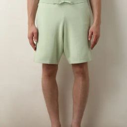 SELECTED HOMME Mint Green Regular Fit Shorts-image-96
