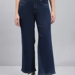 Monte Carlo Blue Cotton Blend Solid Jeans-picture-21
