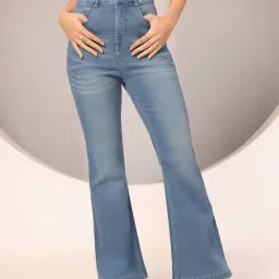 Dolce Crudo Blue Flared Fit Jeans-picture-33
