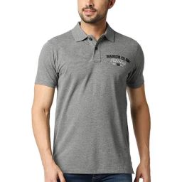 Basics Grey Cotton Muscle Fit Polo T-Shirt-picture-28