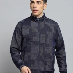 Monte Carlo Off White Regular Fit Printed Reversible Jacket-3