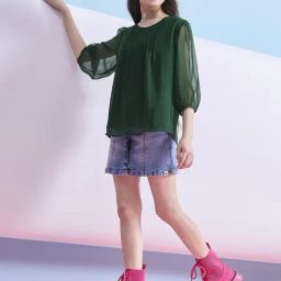 StyloBug Girls Green Top-image-67