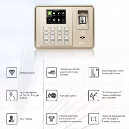 ZKTeco Biometric Time and attendance Machine with Free Software Fingerprint SilkFP-100TA image 4