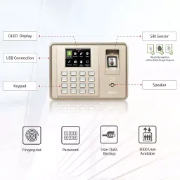 ZKTeco Biometric Time and attendance Machine with Free Software Fingerprint SilkFP-100TA image 5
