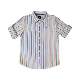 Allen Solly Junior Grey Striped Full Sleeves Shirt-image-8