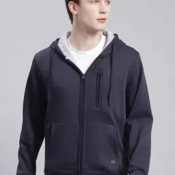 Monte Carlo Navy Regular Fit Hooded Sweatshirt-image-67
