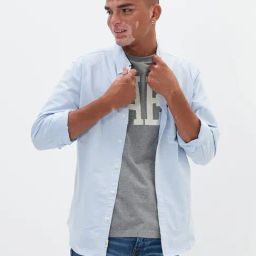 American Eagle Outfitters Blue Cotton Regular Fit Shirt-picture-29
