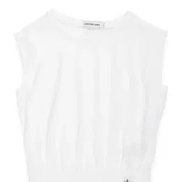 Calvin Klein Kids White Cotton Regular Fit Top-picture-3