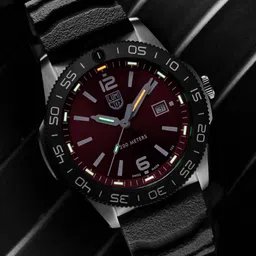 Luminox Men Red Dial & Black Strap Analogue Watch XS 3135-44