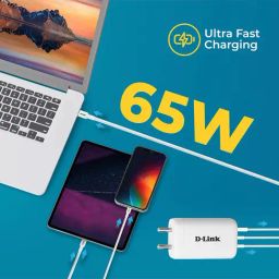 D-Link 65W Triple Port Fast Charger 2 Type-C & 1 Usb-A image 5