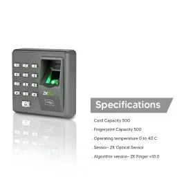 ZKTeco Fingerprint Access Control Machine with Fingerprint Access and Card Access- X7 image 2