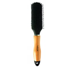 VEGA Unisex Black & Beige Cushioned Paddle Hair Brush-37
