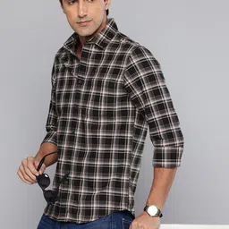 Flying Machine Slim Fit Checked Pure Cotton Casual Shirt-picture-6