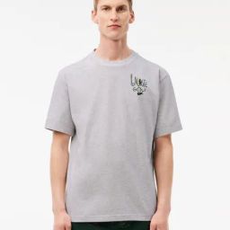 Lacoste Grey Relax Fit Printed T-Shirt-image-46