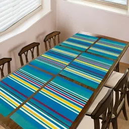 Aura 6Pcs Blue & Yellow Printed Table Placemats-57