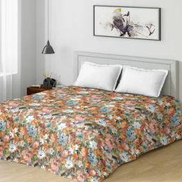 DDecor Evita Floral Multicolor 136 TC Cotton Double Bedsheet with 2 Pillow covers-image-36