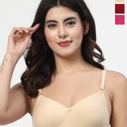 LILY Dapyeh Pack Of 3 Full Coverage Seamless Heavily Padded T-shirt Bra-picture-17
