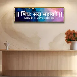Craftnest creations Blue & Pink Ganesh Mantra Wall Art With Frame With Frames-picture-37