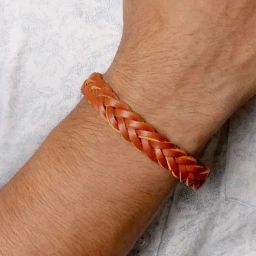 Joker & Witch Jack Braided Tan Men's Bracelet-12