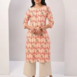 Rangita Peach Printed Straight Kurta-image-61