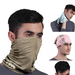 FREECULTR Unisex Pack Of 3 Printed Anti Microbial Multipurpose Bandana Headband-image-86