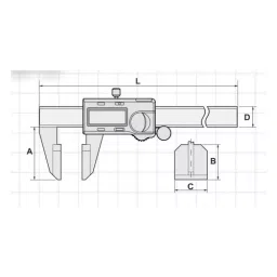 KENCY Digital Caliper With Large Sized Measuring Faces 0-150 mm Least Count 0.01 mm, SDL150 image 2
