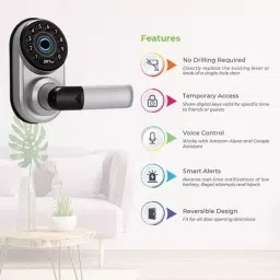 ZKTeco Fingerprint Keypad Smart Door Lock with Handle- ML300 image 2