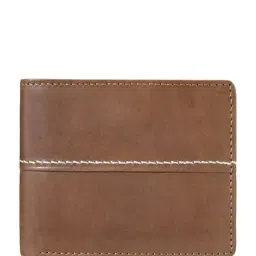 Teakwood Leathers Brown Panelled Bi-Fold Wallet-34