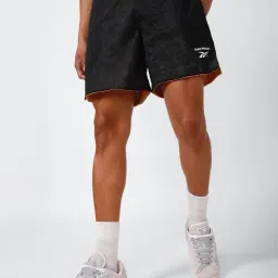 Reebok Black Regular Fit Texture Sports Shorts-picture-5