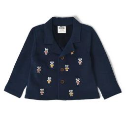 MiArcus Kids Navy Embroidered Full Sleeves Blazer-image-37