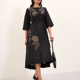 Marigold Lane Floral Fit & Flare Midi Dress-image-48