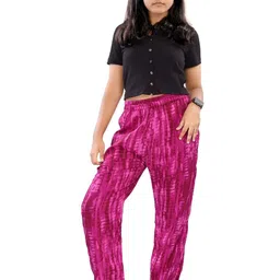 UNOseven Girls Purple Rayon Printed Track Pant-image-9
