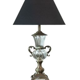 THE LIGHT STORE Gold-Toned & Brown Solid Bedside Standard Table Lamp with Shade image 4