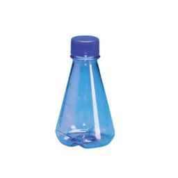 Tarson 1 L Erlenmeyer Cell Culture Flask Sterile Baffled Base, PC with Blue HDPE Vented Closure, 445240 (Pack of 6)-picture-5