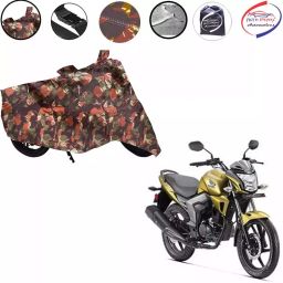 Auto Pearl Polyester Waterproof Two Wheeler Cover for Honda Trigger,(Jungle Print)-picture-36