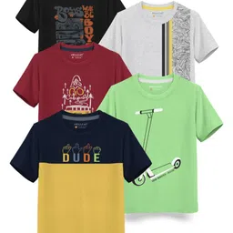 HELLCAT Boys Typography 5 Printed T-shirt-image-72