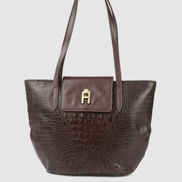 Hidesign Women Brown Textured Leather Shoulder Bag-57