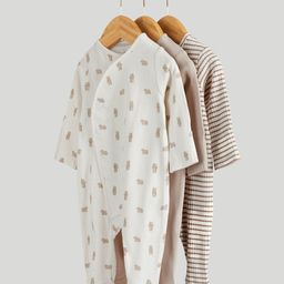 mothercare Kids Pack of 3 Printed Sleepsuit-image-20