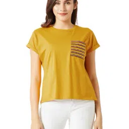 Miss Chase Yellow Cotton T-Shirt-picture-12