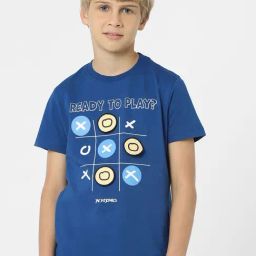 Jack & Jones Junior Royal Blue Printed T-Shirt-image-22