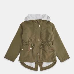 Pantaloons Junior Olive Cotton Regular Fit Full Sleeves Jacket-image-40