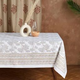 Fabindia White Cotton 164 TC 194 GSM Dhaani Table Cover - Set of 4-15