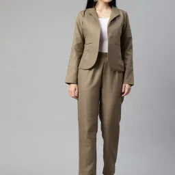 Cottinfab Brown Cotton Co-Ord Set-image-10