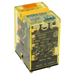 IDEC RELAY, 4PDT, 240VAC, 30VDC, 6A, RU4S-A24-27