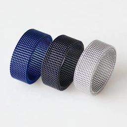 MEENAZ Men Set Of 3 Silver-Plated Band Finger Ring-image-85