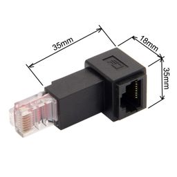 Chenyang 90 Degree Up Angled 8P8C FTP STP UTP Cat 5e Male to Female LAN Ethernet Network Extension Adapter,Multi-coloured image 2