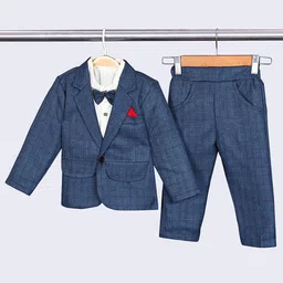 Hikuj Boys Checked 3 Piece Suit-22